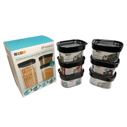 Kit 6 Potes Herméticos de Mantimentos Modulus 60 Helsim Potes Herméticos Modulus - 3