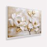 Quadro Luxo Floral Magnólias Douradas e Branco 123x83cm - 2
