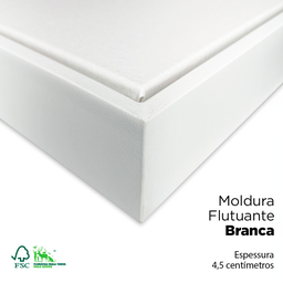 Quadro Luxo Floral Magnólias Douradas e Branco 123x83cm - 3