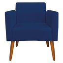 Ver imagem 6 de Poltrona Decorativa Isabella Pés Palito Madeira Suede Azul Marinho - Gran Belo