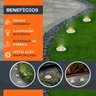 10 Balizadores de Solo Led Branco Quente 3000k para Chão Jardim 3w Embutir Blindado - 3
