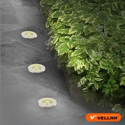 10 Balizadores de Solo Led Branco Quente 3000k para Chão Jardim 3w Embutir Blindado - 8