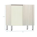Ver imagem 2 de Balcão de Cozinha sem Tampo Canto Reto Luciane 80cm 1 Porta Luci Luciane Móveis