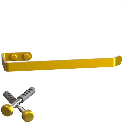 Porta Toalha de Rosto Toalheiro de Parede Dourado Fs Plus