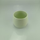 Ver imagem 4 de Cachepô de Cerâmica Verde 12x13x13cm Vaso Plantas Jardim Sala Suculenta Flores