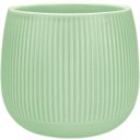 Ver imagem 1 de Cachepô de Cerâmica Verde 12x13x13cm Vaso Plantas Jardim Sala Suculenta Flores