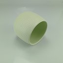 Ver mais imagens de Cachepô de Cerâmica Verde 12x13x13cm Vaso Plantas Jardim Sala Suculenta Flores