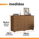 Ver imagem 4 de Cômoda 8 Gavetas Évora Aramóveis