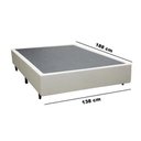 Ver imagem 3 de Cama Base Box Casal Sintético Branco 138x188 Rosana Colchões