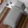 Capa de Edredom Duvet Solteiro 180x240cm C/ Zíper Cinza + Fronha Fastlar Capa Duvet Solteiro - 2