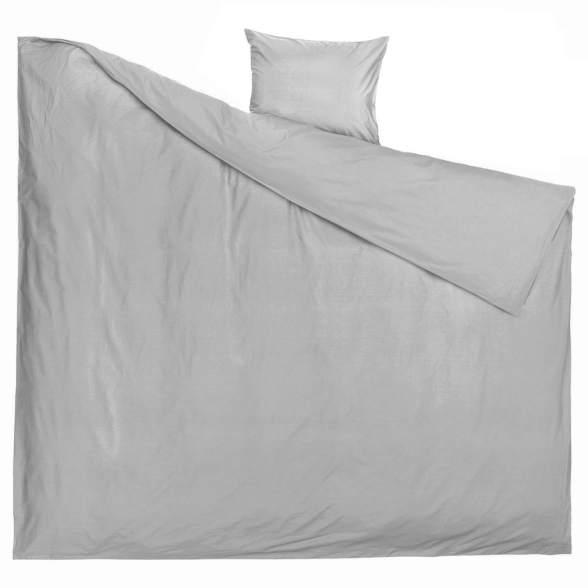 Capa de Edredom Duvet Solteiro 180x240cm C/ Zíper Cinza + Fronha Fastlar Capa Duvet Solteiro - 3