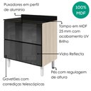 Ver imagem 4 de Balcao com Tampo 2 Gavetoes Vidro MDF 80 cm Kali 1641227 Bianco Toq Nicioli