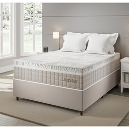 Colchão Massageador Mola Ensacada Casal 34x138x188cm Jupiter Rustico Palha - Casa Giulia - 4