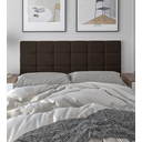 Ver imagem 2 de Cabeceira Suspensa Almofada Cama Casal Box Queen King 160x55 Modelo Calipha Marrom