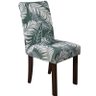 Kit 12 Capa Cadeira Jantar Spandex Folhagem Tropical Premium - 1