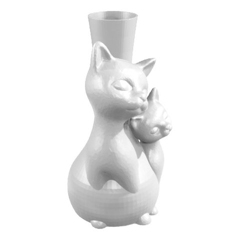 Vaso para Plantas Formato de Gatos para Decoração - Branco