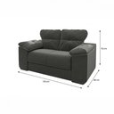 Ver imagem 3 de Sofá 2 e 3 Lugares 1025 Veludo Cinza Mamflex