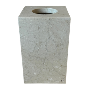 Lixeira Lavabo Mármore Crema Marfil Standard Polido 28x18cm