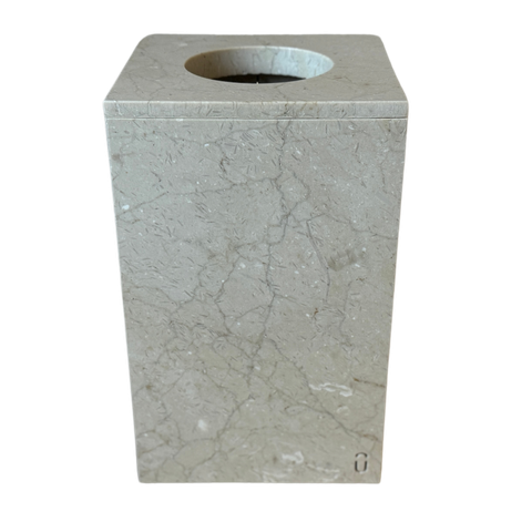 Lixeira Lavabo Mármore Crema Marfil Standard Polido 28x18cm