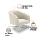 Ver imagem 6 de Poltrona Decorativa Base Giratória Cromada Stella Bouclê D03 - D'Rossi