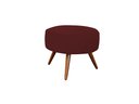 Ver imagem 3 de Kit 2 Poltronas Decorativa Aurora + 1 Puff Redondo Suede Marsala Pés Madeira Mz Decor