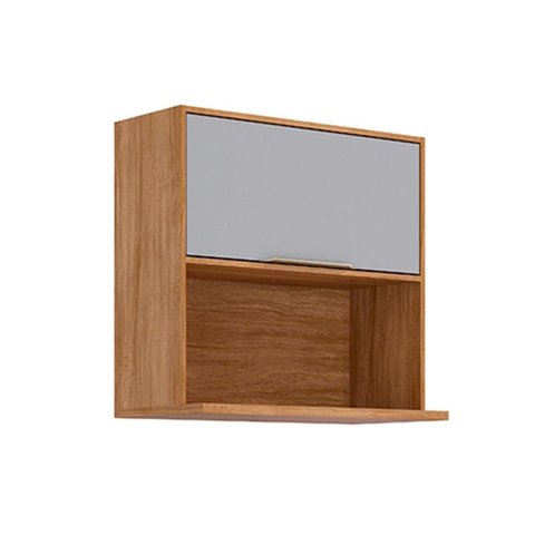 Armário Aéreo Cozinha Celeste 1PTA p/ Micro 80 Platina MGM