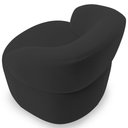 Ver mais imagens de Poltrona Giratória Orgânica para Sala de Estar Living Helena L02 Suede Preto - Lyam Decor