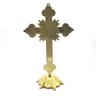 Crucifixo de Mesa Metal Branco e Dourado 21 Cm - 3