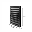 Ver imagem 3 de Alçapão Acabamento Laminado Dobradiças Zincadas - Vettoretti:preto