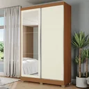 Ver imagem 4 de Guarda Roupa Kappesberg 2 Portas de Correr com Espelhos e Pés CB01N571 Canela/Off White