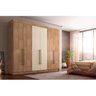 Guarda Roupa Casal 6 Portas 4 Gavetas Itaguara II Café Wood - Conquista - 4