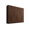 Guarda Roupa Casal 6 Portas 4 Gavetas Itaguara II Café Wood - Conquista - 1
