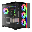Ver imagem 3 de Gabinete Aquário Gamer Tesseract Rgb Redragon Preto sem Fan