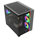Ver imagem 4 de Gabinete Aquário Gamer Tesseract Rgb Redragon Preto sem Fan