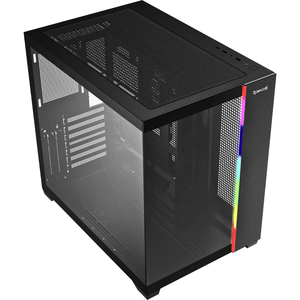 Gabinete Aquário Gamer Tesseract Rgb Redragon Preto sem Fan