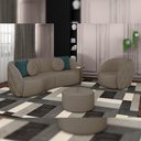 Ver imagem 2 de Sofá 3 Lugares para Sala Living Olimpo 288 Cm M03 Veludo Bege Escuro Lyam Decor