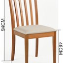 Ver imagem 2 de Kit 2 Cadeiras Sala de Jantar com Encosto Ripado Libia