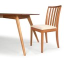 Ver imagem 3 de Kit 2 Cadeiras Sala de Jantar com Encosto Ripado Libia Marrom/Castanho/Bege