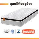 Ver imagem 6 de Cama Box Baú Colchão Solteiro Molas Ensacadas Real 88x188x68cm Branco / Preto Inducol