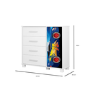 Ver imagem 7 de Quarto Infantil Completo Adesivado Cama-comoda-guarda Roupas:carro Azul 75