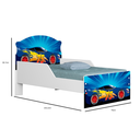 Ver imagem 6 de Quarto Infantil Completo Adesivado Cama-comoda-guarda Roupas:carro Azul 75