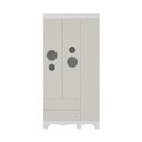 Ver imagem 7 de Guarda-roupa Infantil 92cm com Vidro 3 Portas e 2 Gavetas Suspiro Multimóveis Mp4457 Branco-off