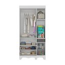 Ver imagem 5 de Guarda-roupa Infantil 92cm com Vidro 3 Portas e 2 Gavetas Suspiro Multimóveis Mp4457 Branco-off