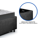 Ver mais imagens de Bicama Box Solteiro 88x188 Suede com Dois Colchões de Espuma Dual Firm Ecoflex
