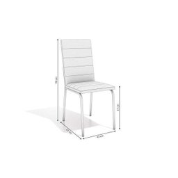 Conjunto 2 Cadeiras para Sala de Jantar Amsterdã Metal Cromado Preto - 2 Conjunto 2 Cadeiras para Sala de Jantar Amsterdã Metal Cromado Preto - 2