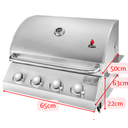 Ver imagem 2 de Churrasqueira a Gás de Embutir Chaleur Grill 4 Queimadores