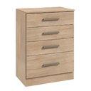 Ver imagem 2 de Cômoda Gaveteiro 4 Gavetas para Quarto com Corrediças Telescópicas Puxadores Modernos Design Compact