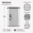 Ver imagem 6 de Pote Hermético para Mantimentos Quadrado Vedação Hermética Plástico Bpa Free Cozinha Cinza 2L