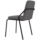 Ver imagem 4 de Cadeira Estofada para Sala de Jantar Loft Preto C01 Linho Fendi Cinza - Lyam Decor