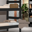 Ver imagem 4 de Cama Beliche com Escada de Dois Degraus e Lateral de Proteção Prisma - J&a Móveis:preto
